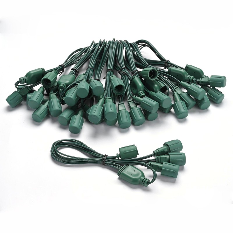 DELight 2.5Ft Extension Cord Splitter 3 Way Waterproof IP65 Connector 10 Pack