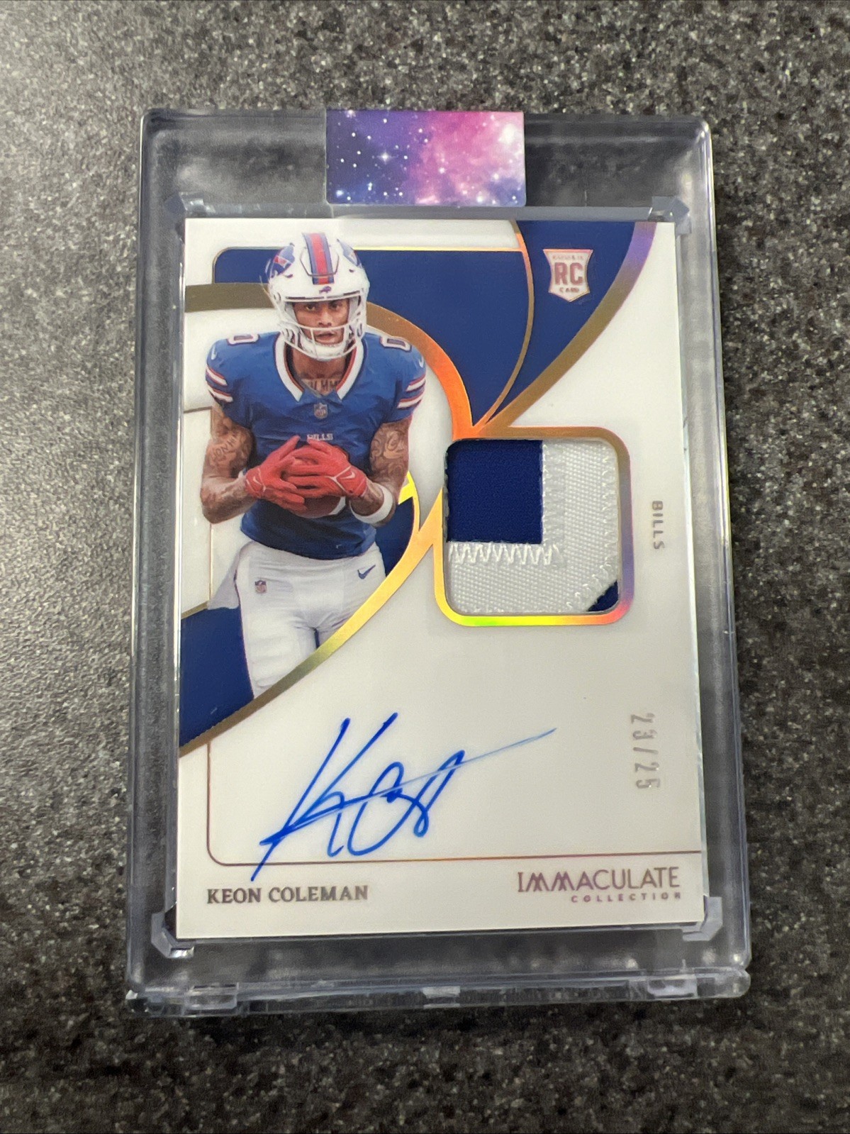 2024 Immaculate Rookie Patch KEON COLEMAN Auto /25 Gold RC #117