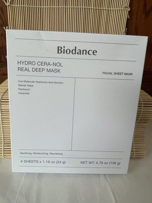 NIB Biodance Hydro Cera-Nol Real Deep Mask 34g x 4pcs EXP 5/29/28