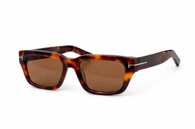 Lunettes de soleil Tom Ford Icon Collection TF1203 Havana/marron avec étui ne... - Photo 1/4