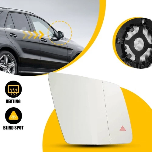 Passenger Side Mirror Glass w/Blind Spot for Mercedes GLE350 GLE400 G500 2013-18