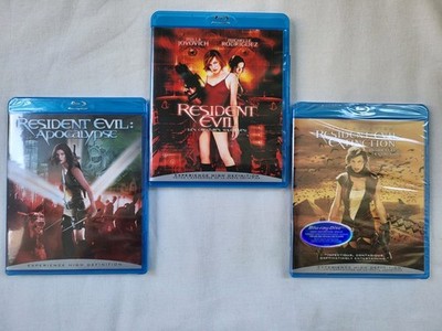 Resident Evil Blu ray 3 Film Lot Extinction, Apocalypse Mostly Sealed & Tested