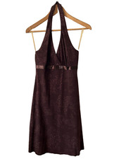 Windsor Brown Sparkly Halter Neck Party/Cocktail Dress - Misses Size 7/8