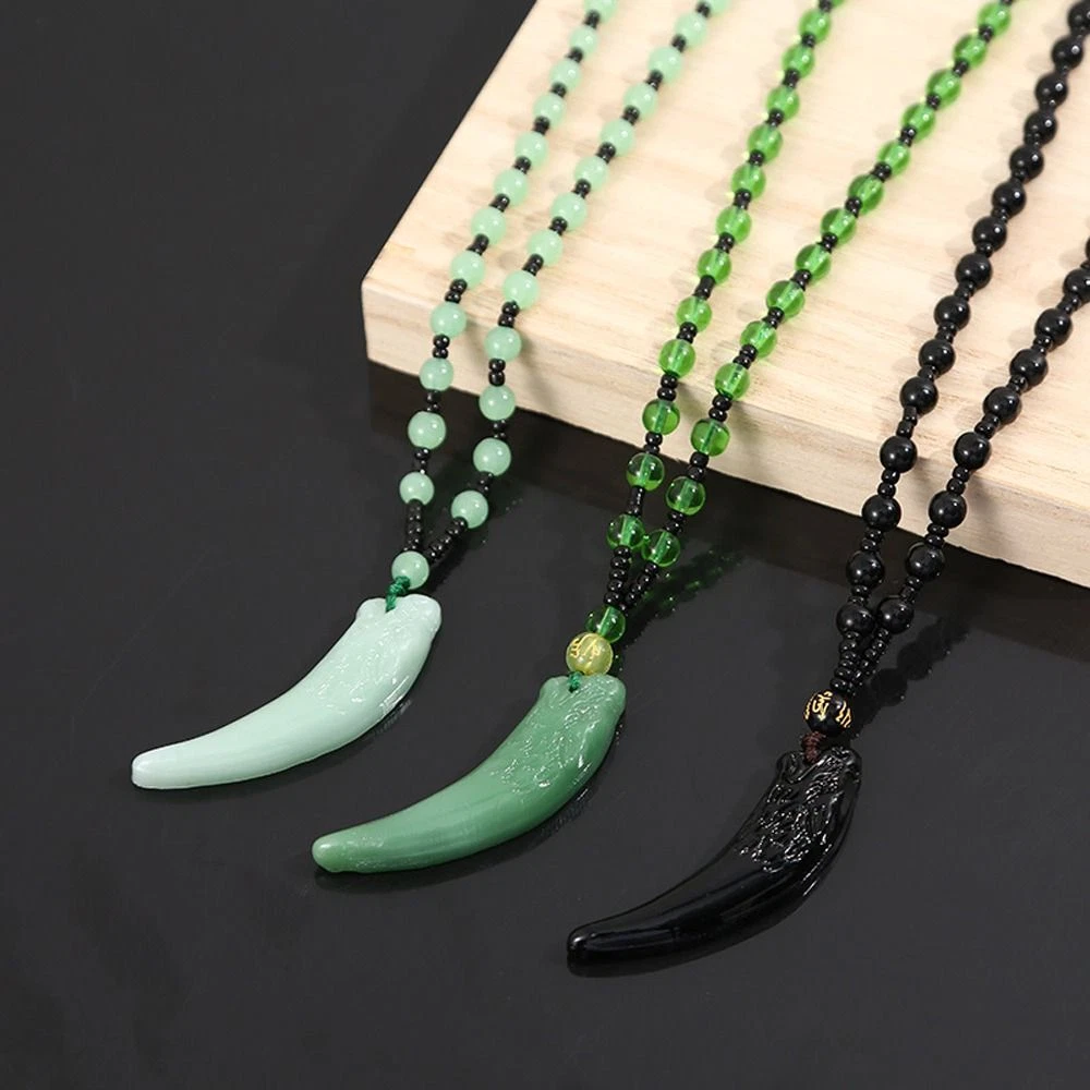 Natural Dark Green Nephrite Pendant Dragon Wealth God Pendant Necklace Men  Women Jade Jewelry | Wish