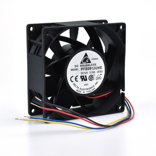 Ventilador de refrigeración por viento fuerte de alta velocidad para DELTA PFB0912UHE 12V 2.35A 90*90*38 4 pines - Imagen 4 de 4