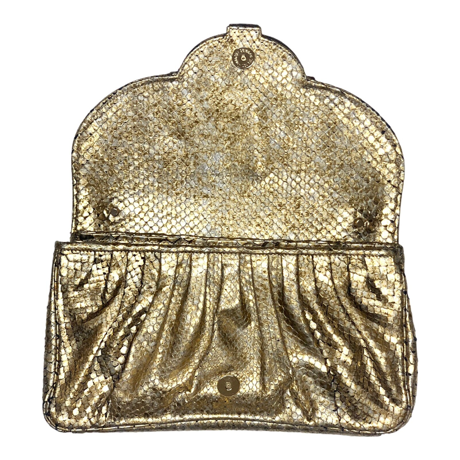 JUDITH LEIBER METALLIC PYTHON BAGUETTE CRYSTAL EM… - image 6