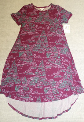 NWT LuLaRoe Carly women's multi-colored triangle dot print casual dress Sz XS