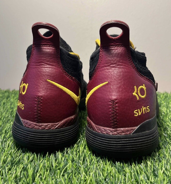 Nike Zoom KD 11 XI ID iD Black Maroon Yellow Size 8.5 Sneakers