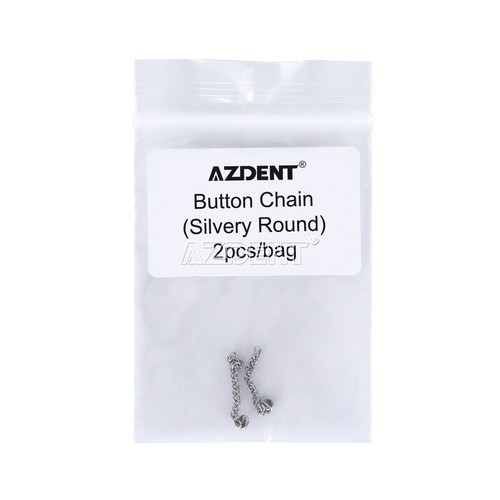 5 Bags Dental Orthodontic Traction Chain Silver Round Button with Chain AZDENT - Picture 2 of 13