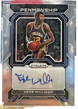 2022-23 Prizm Basketball HERB WILLIAMS Penmanship AUTO #PNM-HRW Indiana Pacers