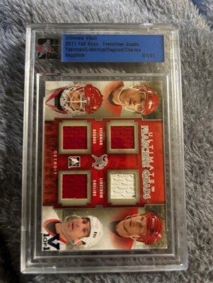 2011 ITG 1 of 1 Card Franchise Quads Yzerman/Lindstrom/Osgood/Chelios Red Wings 