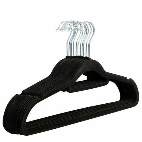 60X Non Slip Flocked Clothes Hangers Velvet Trouser Hanging Hanger Space Saving - Picture 4 of 9