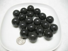 12 Black Glass Marbles 25 mm Toy, Game, Fish Tank Vase Filler Decoration MB6