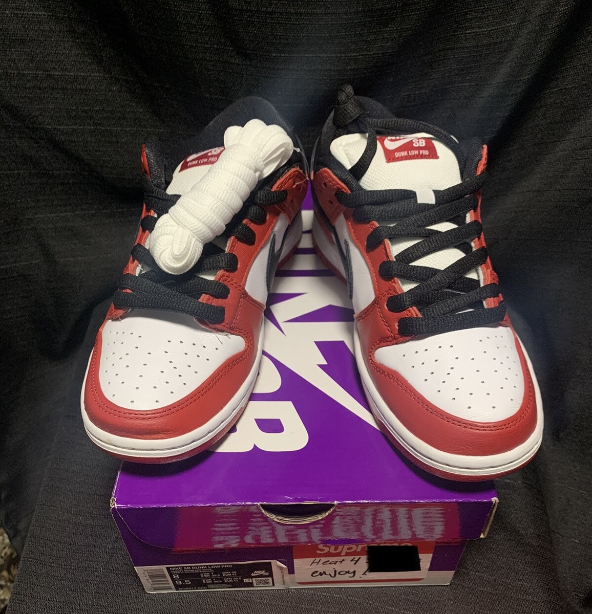 Nike Men’s Size 8 SB Dunk Low Chicago J-Pack Lace Up Sneakers BQ6817-600 Nike SB Dunk Low Pro J-Pack Chicago Varsity Red  main image 4