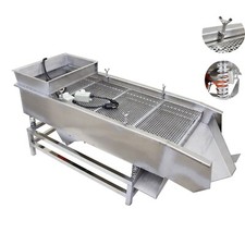 Double Layers Stainless Linear Vibrating Screen Shaker 10mm&8mm Screen 2 Motors