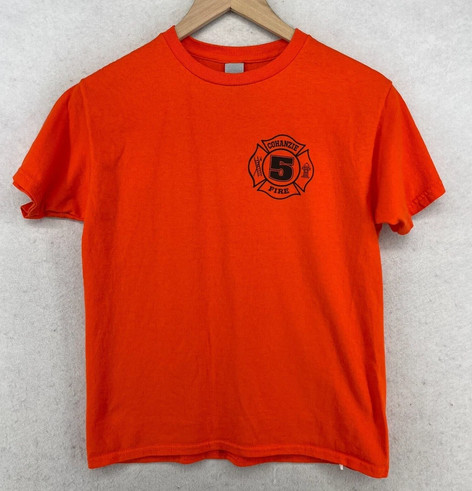 Camisa de Bomberos COHANZIE Juvenil L Futuro Bombero Manga Corta Waterford CT Naranja Foto 2 de 4