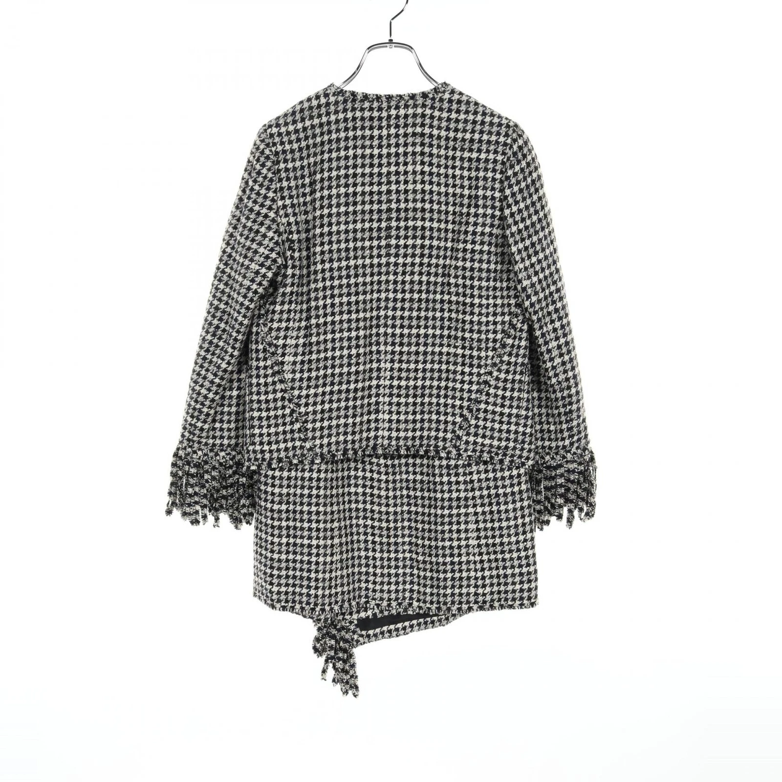 CHANEL Giacca Gonna P31115V21032 Lana Seta Bianco Nero Navy Usato Donnask36