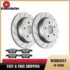 REAR Brake Rotors Pads fit for Dodge Durango 2011-2023 Drilled Slotted Brakes
