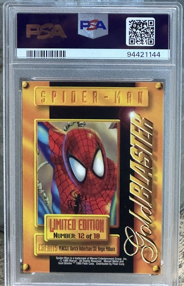 Marvel l スパイダーマン メタルブラスター MARVEL METAL SPIDER MAN PSA GRADED GOLD BLASTER #12 SPIDER-MAN