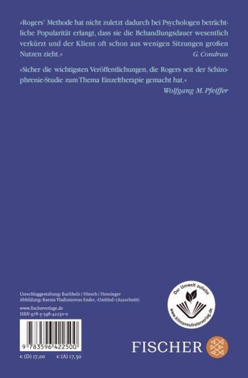 Thumbnail - Carl R. Rogers / Therapeut Und Klient / 9783596422500