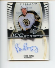 2006-07 UD TRILOGY BRAD BOYES ICE SCRIPTS #BB GLASS AUTO