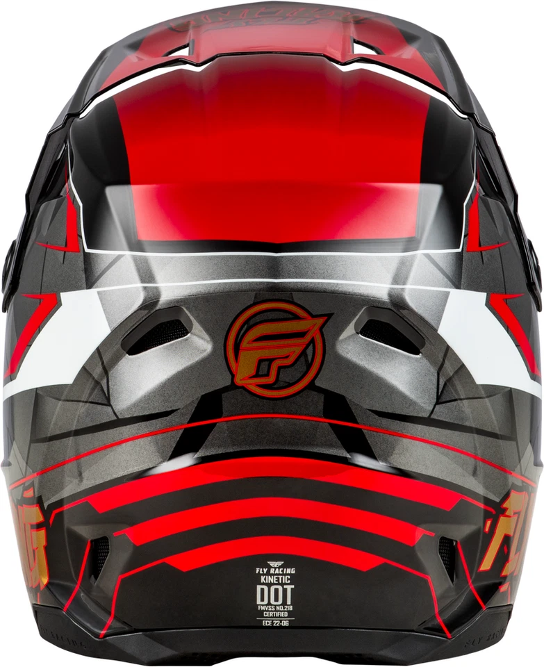 Fly Racing Youth Kinetic Scorched Helmet, Size Youth Large, Red/Black/White - Image 4 of 4