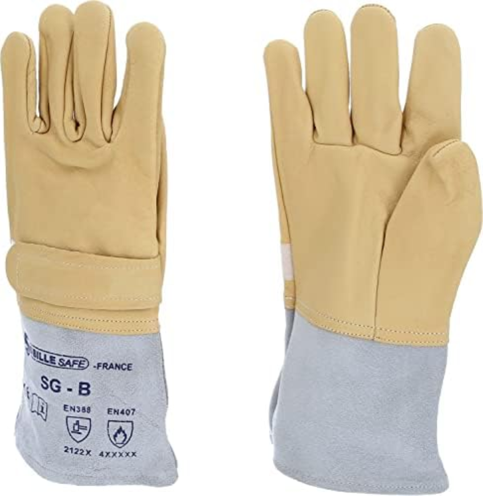 Pull-on gloves for electrician's protective gloves for size 8 + 9