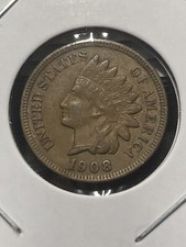 1908 P Indian Head Cent - AU+ - As Shown! (#0867)