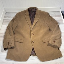 Lauren Ralph Lauren Corduroy Jacket Men 44 L Blazer 2 Button Paisley Lined Brown