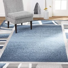 Home Dynamix Lyndhurst Rotana Modern Area Rug Contemporary Blue/Gray/Ivory