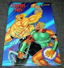 Scorpion Corps #2 1993 Robert Jim Royal Chad Hunt Dagger Comic PROMO Poster VF