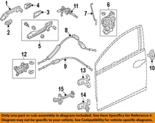 HONDA OEM 16-21 Civic Front Door Lock Hardware-Handle Base 72182TBAA71