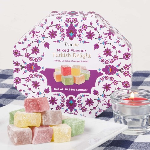 300g Mixed Flavour Turkish Delight Delicious Festive Stocking Filler Sweets Xmas - Picture 2 of 5