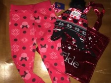 Disney Girls Sz 6 Minnie Mouse Sweatpants Pants Nwt Bag Hat Christmas Set