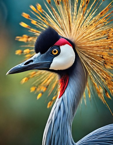 Digital Image Picture Photo Wallpaper Background Desktop Art AI Crowned Crane