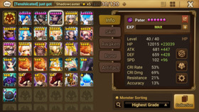 Summoners War Global 2LD5:🔥 DARK DRUID + LIGHT STEEL COMMANDER🔥