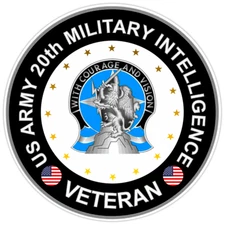 US Army 20th Military Intelligence Veteran Bumper Sticker Military Vinyl Decal 5