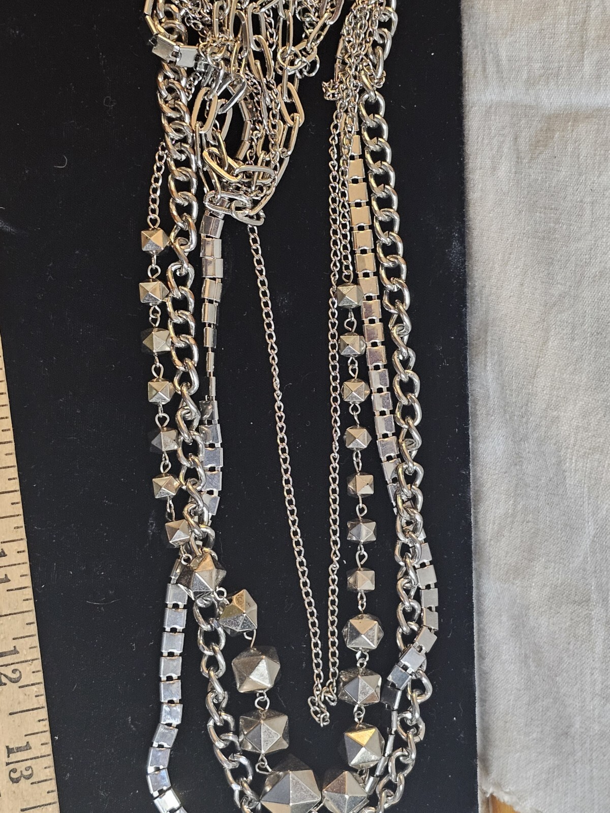 Dramatic Layered Statement  42” Brutalist Gunmeta… - image 17