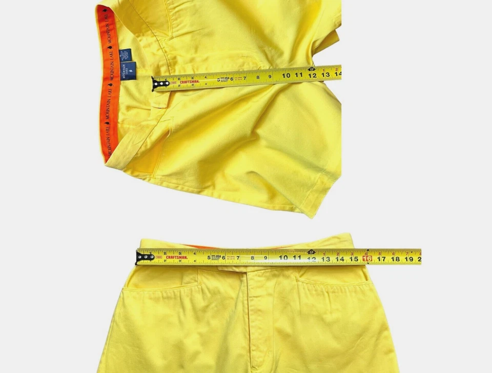 Mountain Lake Womens Shorts Pockets Yellow Size 10 - Image 4 of 4