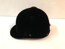 Genuine Equi-Royal 7 1/4 Vintage Velvet Black Unisex Riding Hat Helmet 