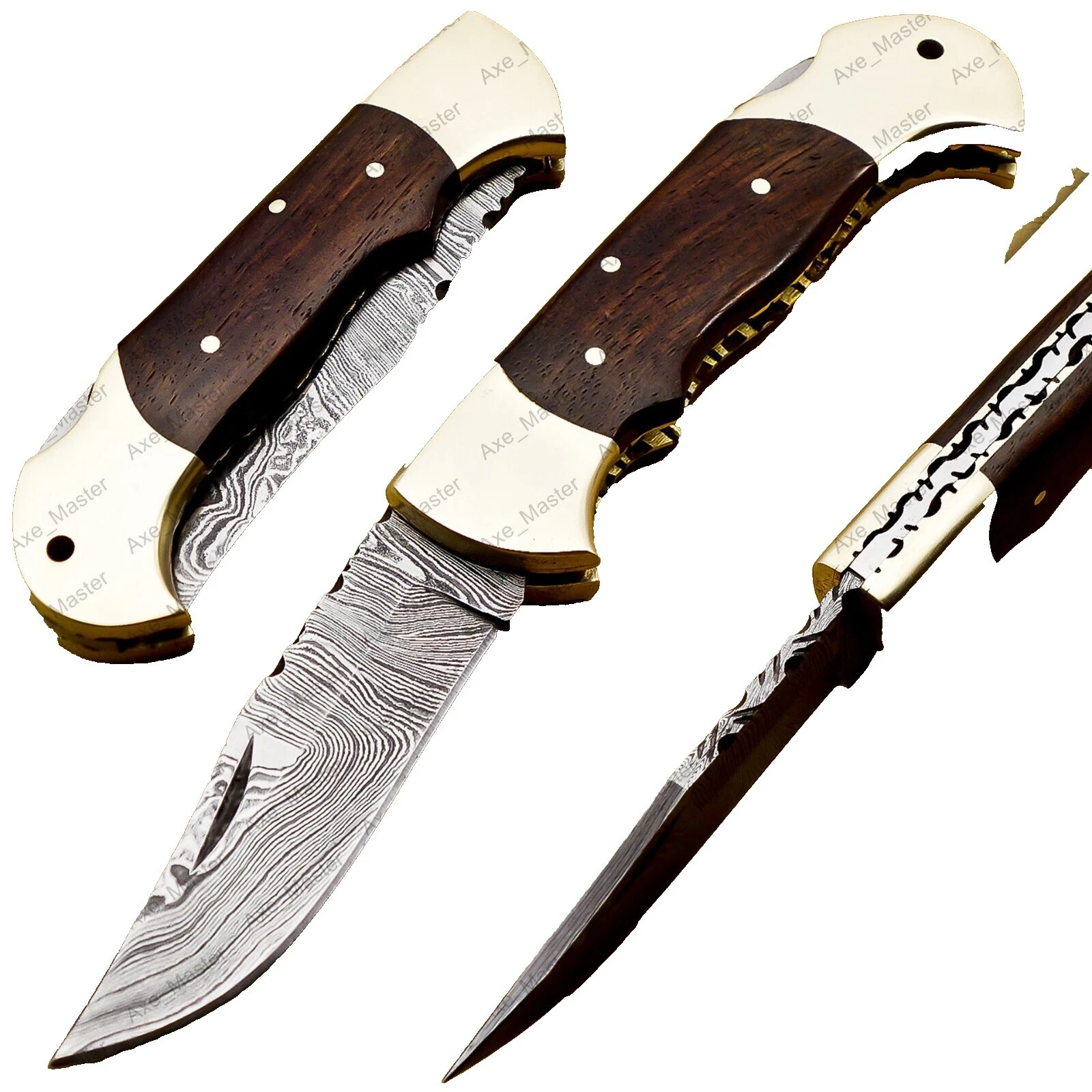 Drop Point Wood Handle Collectible Modern Custom & Handmade Folding Knives