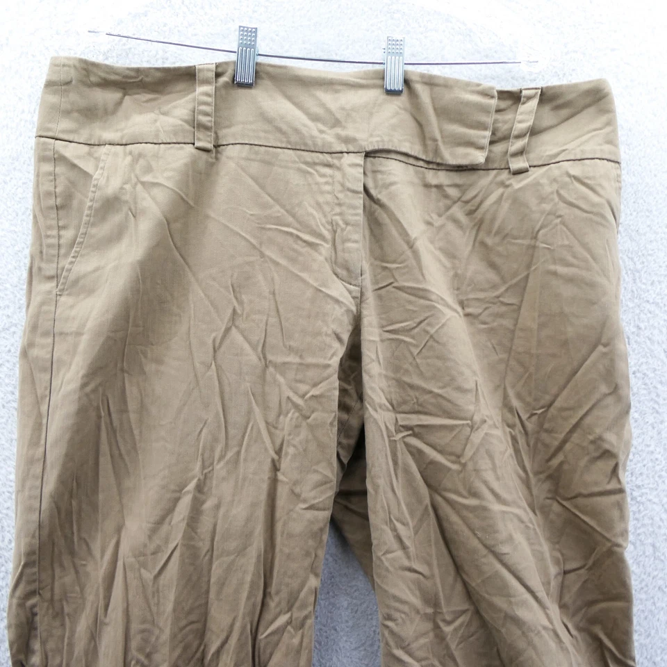 Pantalones AB Studio Caqui 16 Mujer 40x26 Tobillo Beige Algodón Pantalones Traje 40 x 26 Foto 3 de 4