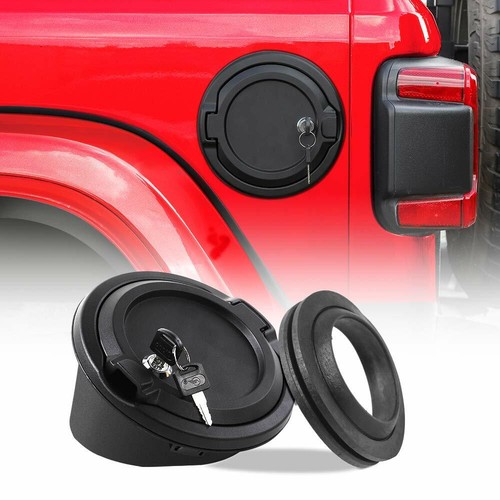Gas Cap Cover Locking Fuel Tank Door for Jeep Wrangler JL JLU ABS