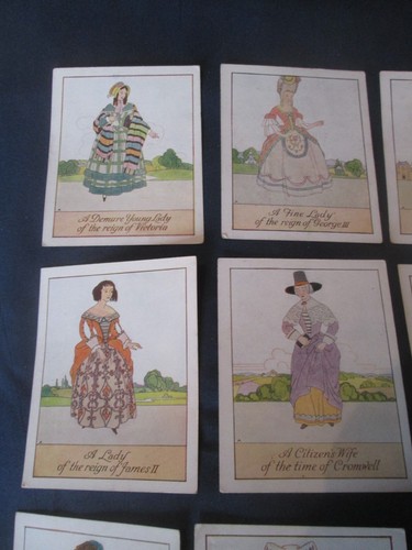 VERY RARE PART SET (20 of 25) CARRERAS CIG CARDS BRITISH COSTUMES 1927 EX COND - Picture 2 of 12