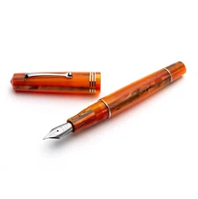 Leonardo Momento Zero Fountain Pen in Mango with Rhodium Silver Trim, Medium Nib