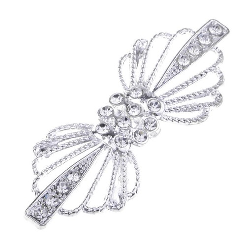 2 Sets Rhinestone Metal Closure Clasp Sew on Clothes Dress - Picture 2 of 7