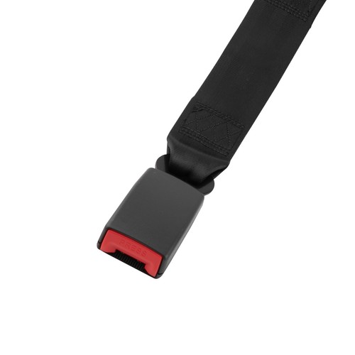 Black Universal Retractable Seat Belt 3 Point Auto Car Lap Adjustable Belt - Photo 7/10