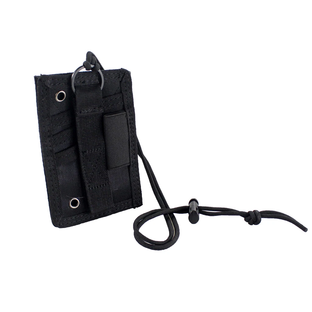 2PC Tactical ID Card Holders Hook&Loop Patch Badge Organizers - Neck Lanyard HOT