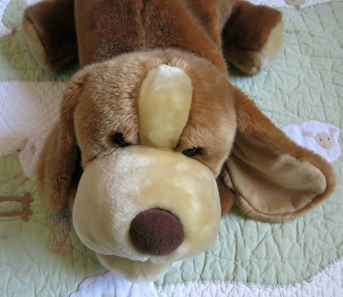 Animal Alley DARBY Large Hound Puppy Dog Brown Cream Stuffed EUC ToysRUs 24