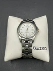 Vtg Seiko Kinetic Auto Relay Watch Men 36mm Silver Tone Date 5J22-0B69 1.39"